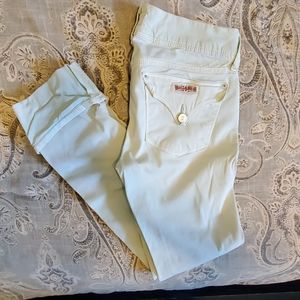 MINT GREEN CROPPED HUDSON JEANS